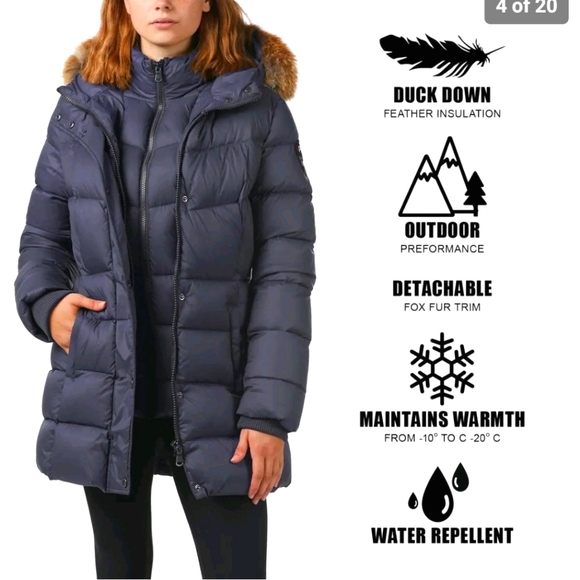 Pajar Jackets & Coats Nwt 45 Pajar Core Roxy Faux Fox Fur Trim Down